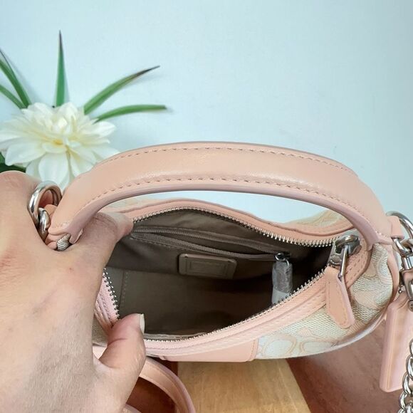 NWT Coach Carmen Mini Crossbody In Signature Jacquard - Picture 5 of 9